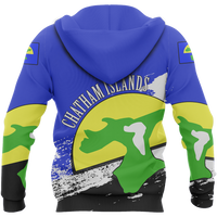 Chatham Islands Hoodie Chatham Islands Deer Map Special Z2 - Polynesian Pride