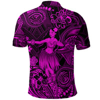 Hawaii Hula Girl Polynesian Polo Shirt Unique Style Pink LT8 - Polynesian Pride