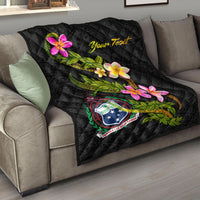 Samoa Polynesian Custom Personalised Quilt - Plumeria Tribal - Polynesian Pride