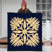 Hawaiian Royal Pattern Premium Quilt - Indigo - A3 Style - AH - Polynesian Pride