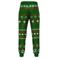 Hawaiian Santa Claus Mele Kalikimaka Joggers - Aviv Style - Green - AH - Polynesian Pride