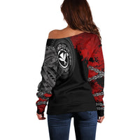 Hawaii Kanaka Maoli Polynesian Personalised Women's Off Shoulder Sweater - Polynesian Chain Style - Polynesian Pride