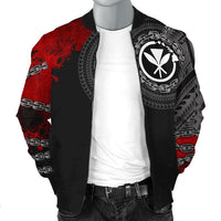 Hawaii Kanaka Maoli Polynesian Men's Bomber Jacket - Polynesian Chain Style - Polynesian Pride