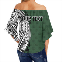 (Personalised) Hawaii - Kapaa High Tribal Kakau Off Shoulder Waist Wrap Top AH - Polynesian Pride