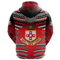 Custom Kolisi Tonga Zip Hoodie Mate Maa Tonga Creative Style Lion - Polynesian Pride
