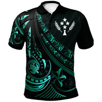 Kosrae Polo Shirt The Flow Of The Ocean Green Unisex Green - Polynesian Pride