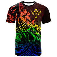 Kosrae T Shirt The Flow Of The Ocean Rainbow Color Unisex Rainbow - Polynesian Pride