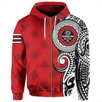 Custom Hawaii Hoodie Lahainaluna High Tribal Kakau Zip Hoodie - Polynesian Pride