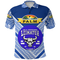 Mate Maa Tonga Polo Shirt Leimatua Bulls Creative Style NO.1 Blue LT8 Unisex Red - Polynesian Pride