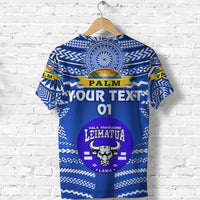 Custom Mate Maa Tonga T Shirt Leimatua Bulls Creative Style Blue NO.1, Custom Text and Number LT8 - Polynesian Pride