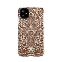 Polynesian Tribal Phone Case Brown iPhone 11 - Polynesian Pride