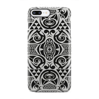 Polynesian Tribal Tough Case Black White iPhone 7 Plus - Polynesian Pride