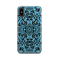 Polynesian Tough Case Grown Blue White iPhone X - Polynesian Pride