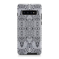 Polynesian Tough Case Black And White Samsung Galaxy S10+ - Polynesian Pride