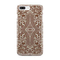Polynesian Tribal Phone Case Brown iPhone 8 Plus - Polynesian Pride