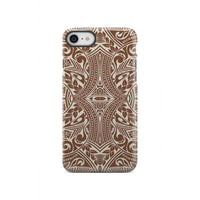 Polynesian Tribal Tough Case Brown iPhone SE 2020 - Polynesian Pride