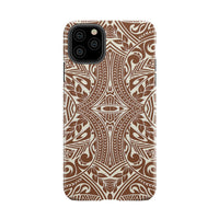 Polynesian Tribal Tough Case Brown iPhone 11 Pro Max - Polynesian Pride