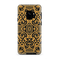Polynesian Tough Case Yellow Black Samsung Galaxy S9 - Polynesian Pride