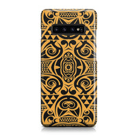 Polynesian Phone Case Yellow Black Samsung Galaxy S10 - Polynesian Pride