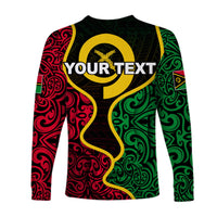 (Custom Personalised) Vanuatu Off Shoulder Long Sleeve Shirt Flag Special Style LT6 - Polynesian Pride