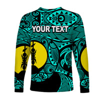 (Custom Personalised)New Caledonia Long Sleeve Shirts Turquoise Color LT6 - Polynesian Pride