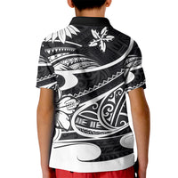 Polynesian Tribal Kid Polo Shirt Black LT6 - Polynesian Pride