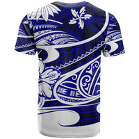 Polynesian Tribal T Shirt Blue LT6 - Polynesian Pride