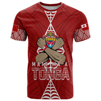 Custom Tonga Rugby T Shirt Mate Maa Tonga Independence Day LT7 Red - Polynesian Pride