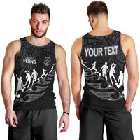 Personalised New Zealand Football Ferns Men Tank Top Women's World Cup 2023 Tribal Koru Pattern LT7 - Polynesian Pride