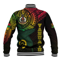Personalised Vanuatu Baseball Jacket Turtle Chest Tattoo Flag Color LT7 - Polynesian Pride