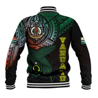 Personalised Vanuatu Baseball Jacket Turtle Chest Tattoo Flag Color - Penama LT7 - Polynesian Pride