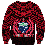 (Custom Personalised) Samoa Independence Day Sweatshirt Ulafa Polynesian Unique Red No1 LT9 - Polynesian Pride