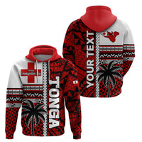 Custom Tonga Independence Day Hoodie Proud Tongan Emancipation with Kupesi Ngatu LT9 Pullover Hoodie Red - Polynesian Pride
