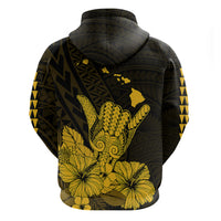 Hawaii Shaka Sign Hoodie Gold Version LT9 - Polynesian Pride