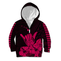 Hawaii Shaka Sign Kid Hoodie Pink Version LT9 - Polynesian Pride