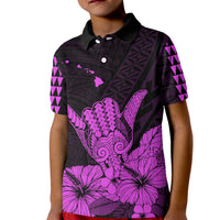 Hawaii Shaka Sign Kid Polo Shirt Purple Version LT9 Kid Purple - Polynesian Pride