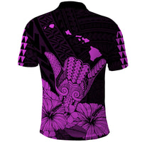 Hawaii Shaka Sign Polo Shirt Purple Version LT9 - Polynesian Pride