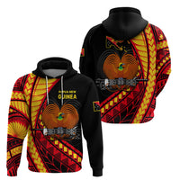 Papua New Guinea Hoodie The Greater Bird of Paradise LT9 Black - Polynesian Pride