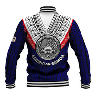 American Samoa Baseball Jacket Bald Eagle with Polynesian Pattern LT9 - Polynesian Pride