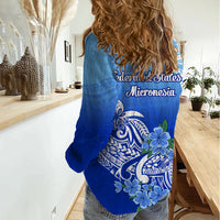 Federated States Of Micronesia Women Casual Shirt Polynesian Floral Tribal LT9 - Polynesian Pride