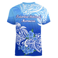 Federated States Of Micronesia Women V Neck T Shirt Polynesian Floral Tribal LT9 - Polynesian Pride