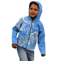 FSM Kosrae State Kid Hoodie Polynesian Floral Tribal LT9 - Polynesian Pride