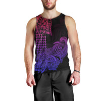 Hawaii Kakau Men Tank Top Polynesian Floral Tribal Gradient Version LT9 - Polynesian Pride