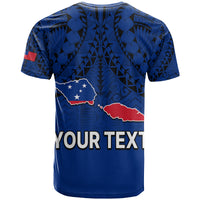 Custom Polynesian Independent State of Samoa Blue T Shirt LT9 - Polynesian Pride