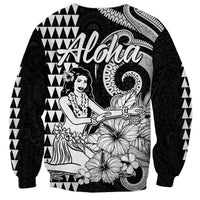 Aloha Hula Girl Hawaiian Tribal and Simple Kakau Sweatshirt LT9 - Polynesian Pride