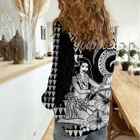(Custom Personalised) Aloha Hula Girl Hawaiian Tribal and Simple Kakau Women Casual Shirt LT9 - Polynesian Pride