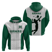 Hawaii Volleyball Hoodie Hawaiian Kakau White Style LT14 Pullover Hoodie White - Polynesian Pride