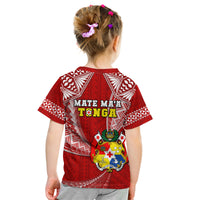 Tonga Rugby Kid T Shirt Mate Maa Tonga Pacific Tongan Ngatu LT14 - Polynesian Pride