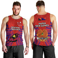 Papua New Guinea Men Tank Top Central Province Mix Coat Of Arms Polynesian Art LT14 - Polynesian Pride