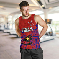 (Custom Personalised) Papua New Guinea Men Tank Top Central Province Mix Coat Of Arms Polynesian Art LT14 - Polynesian Pride